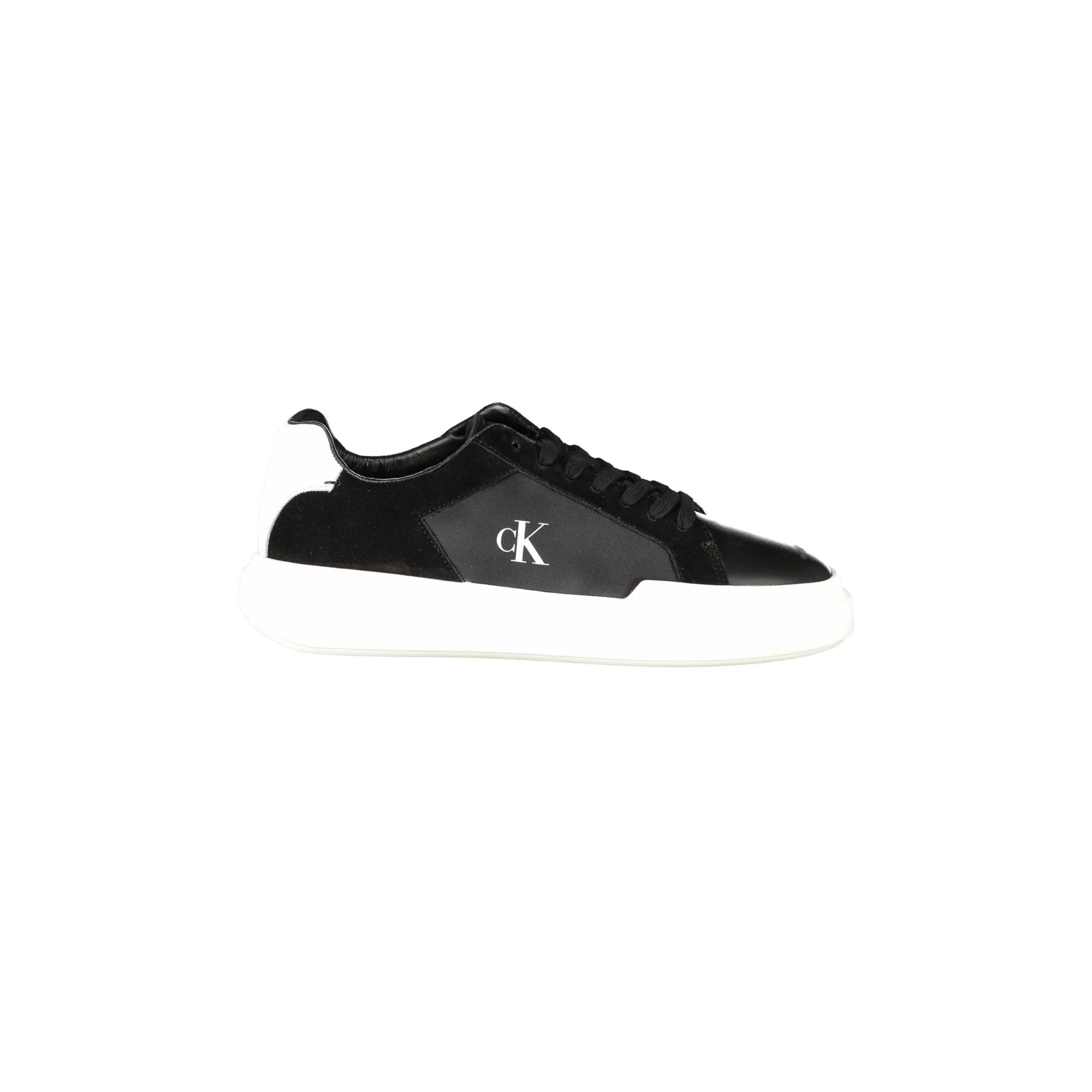 CALVIN KLEIN Sneakers Uomo Nere con Lacci e Dettagli Bianchi Nero - foto prodotto